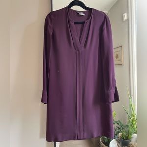 MASSIMO DUTTI Long sleeved Tunic Dress in Burgundy - Size 6
